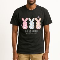He Is Risen Matthew 28:6 Bunny Easter Sunday Tall T-Shirt
