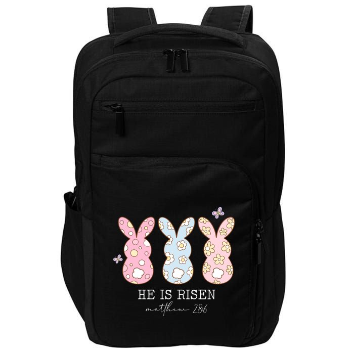 He Is Risen Matthew 28:6 Bunny Easter Sunday Impact Tech Backpack