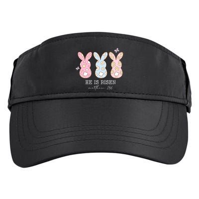 He Is Risen Matthew 28:6 Bunny Easter Sunday Adult Drive Performance Visor