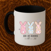 He Is Risen Matthew 28:6 Bunny Easter Sunday Mug