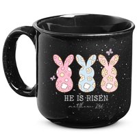He Is Risen Matthew 28:6 Bunny Easter Sunday 15oz Campfire Ceramic Mug