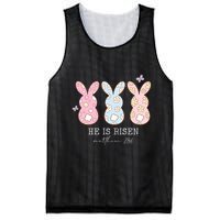 He Is Risen Matthew 28:6 Bunny Easter Sunday Mesh Reversible Basketball Jersey Tank