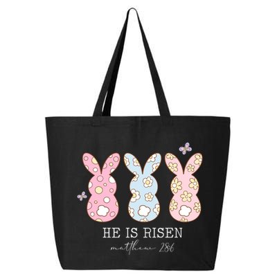 He Is Risen Matthew 28:6 Bunny Easter Sunday 25L Jumbo Tote