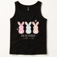 He Is Risen Matthew 28:6 Bunny Easter Sunday Tank Top