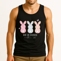 He Is Risen Matthew 28:6 Bunny Easter Sunday Tank Top