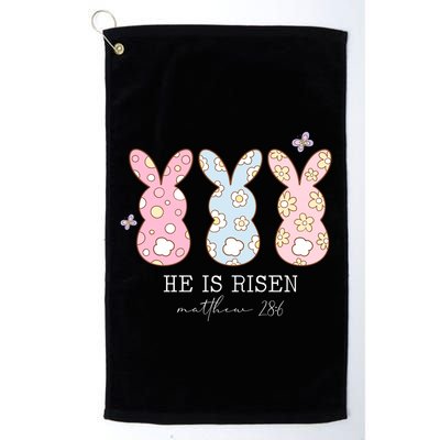 He Is Risen Matthew 28:6 Bunny Easter Sunday Golf Towel