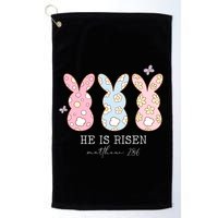 He Is Risen Matthew 28:6 Bunny Easter Sunday Golf Towel