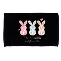 He Is Risen Matthew 28:6 Bunny Easter Sunday Microfiber Hand Towel
