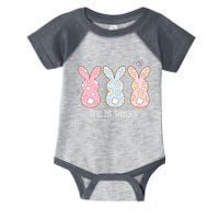 He Is Risen Matthew 28:6 Bunny Easter Sunday Infant Baby Jersey Bodysuit