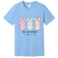 He Is Risen Matthew 28:6 Bunny Easter Sunday Premium T-Shirt