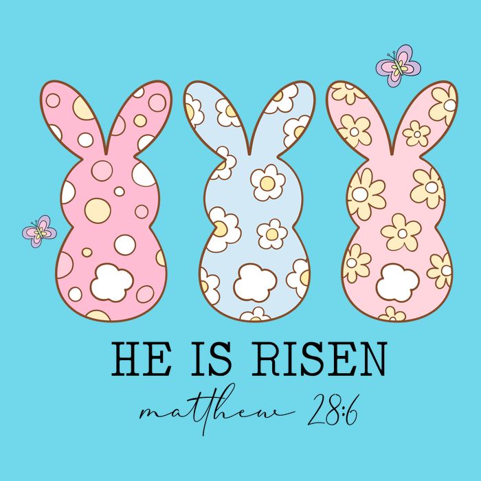 He Is Risen Matthew 28:6 Bunny Easter Sunday Premium T-Shirt