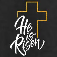 He Is Risen Easter Sunday Garment-Dyed Fleece Hoodie