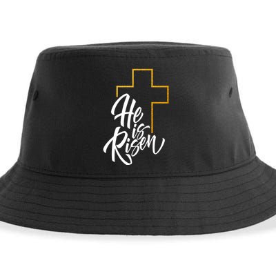 He Is Risen Easter Sunday Sustainable Bucket Hat