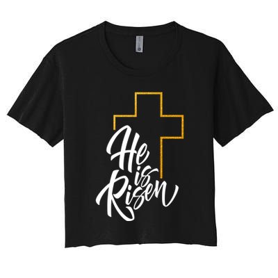 He Is Risen Easter Sunday Crop Top