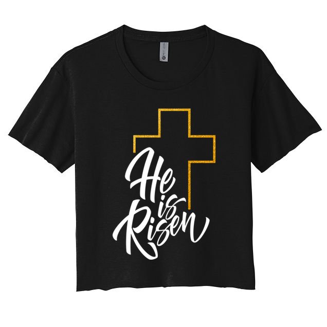 He Is Risen Easter Sunday Crop Top