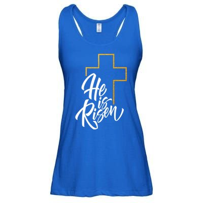 He Is Risen Easter Sunday Ladies Essential Flowy Tank