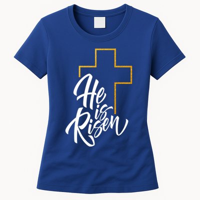 He Is Risen Easter Sunday Womens T-Shirt