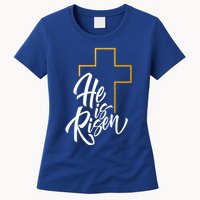 He Is Risen Easter Sunday Womens T-Shirt