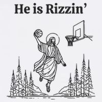 He Is Rizzin Basketball Jesus Funny Easter Christian Tank Top