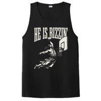 He Is Rizzin Jesus Playing Basketball PosiCharge Competitor Tank