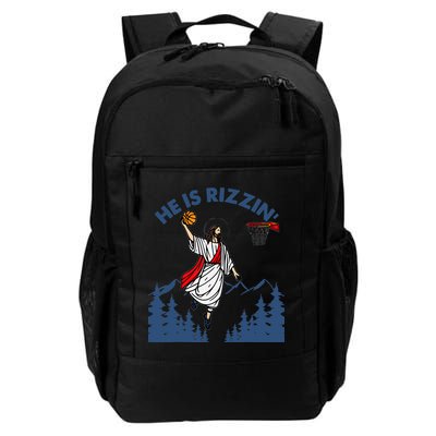 He Is Rizzin Jesus Basketball Easter Religious Backpack