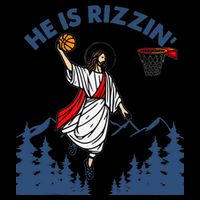 He Is Rizzin Jesus Basketball Easter Religious 16 in Basic Backpack