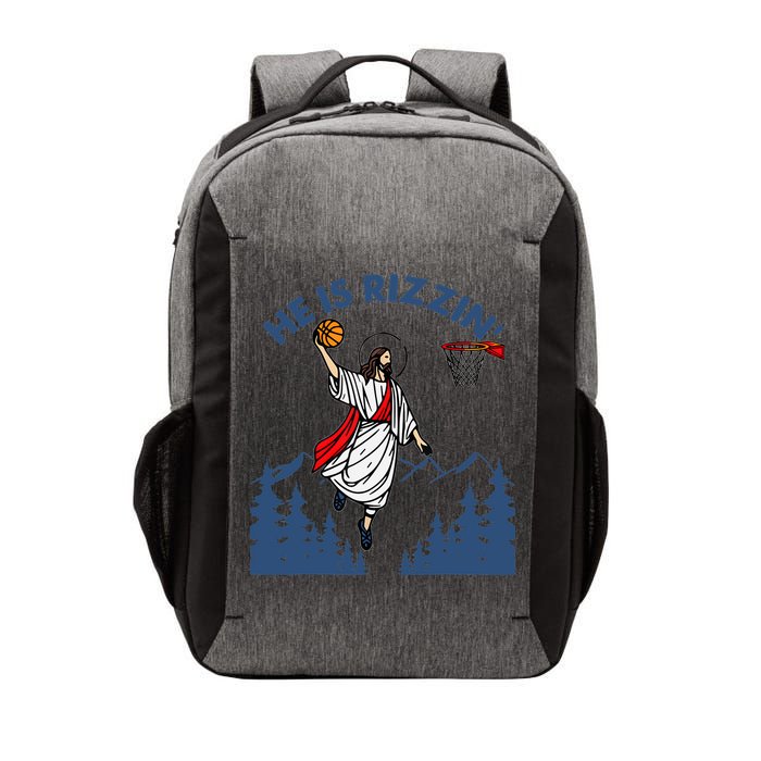 He Is Rizzin Jesus Basketball Easter Religious Vector Backpack