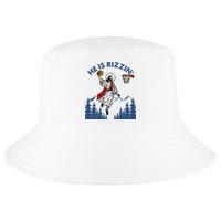 He Is Rizzin Jesus Basketball Easter Religious Cool Comfort Performance Bucket Hat