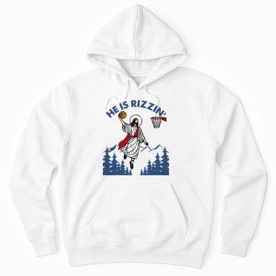 He Is Rizzin Jesus Basketball Easter Religious Hoodie