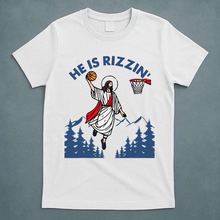 He Is Rizzin Jesus Basketball Easter Religious T-Shirt