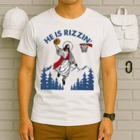 He Is Rizzin Jesus Basketball Easter Religious T-Shirt