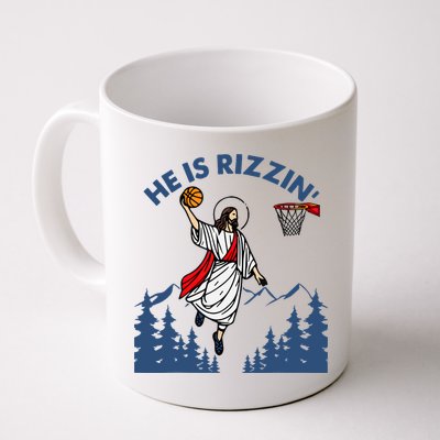 He Is Rizzin Jesus Basketball Easter Religious Mug