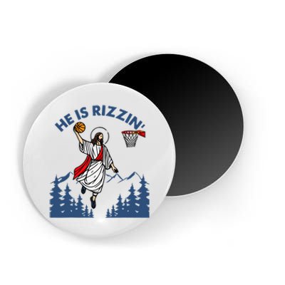 He Is Rizzin Jesus Basketball Easter Religious Magnet