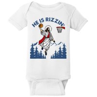 He Is Rizzin Jesus Basketball Easter Religious Baby Bodysuit
