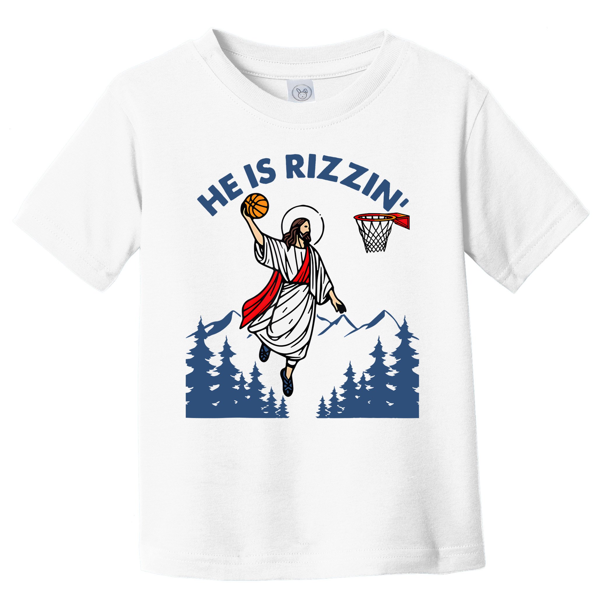 He Is Rizzin Jesus Basketball Easter Religious Toddler T-Shirt