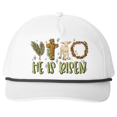 He Is Risen Christian Snapback Five-Panel Rope Hat