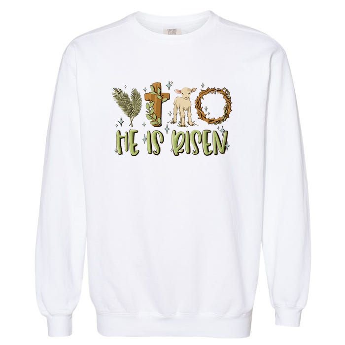 He Is Risen Christian Garment-Dyed Sweatshirt