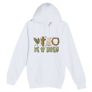 He Is Risen Christian Premium Pullover Hoodie