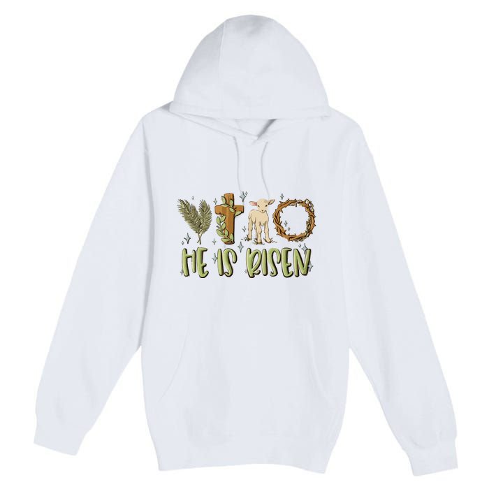 He Is Risen Christian Premium Pullover Hoodie