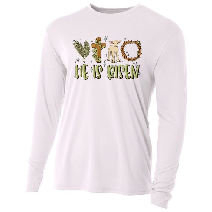 He Is Risen Christian Cooling Performance Long Sleeve Crew