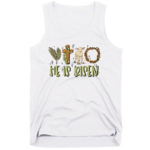 He Is Risen Christian Tank Top