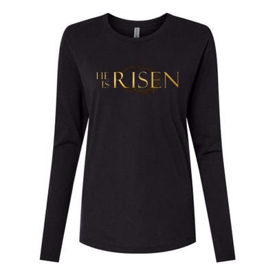 He Is Risen Jesus Christ Easter Womens Cotton Relaxed Long Sleeve T-Shirt