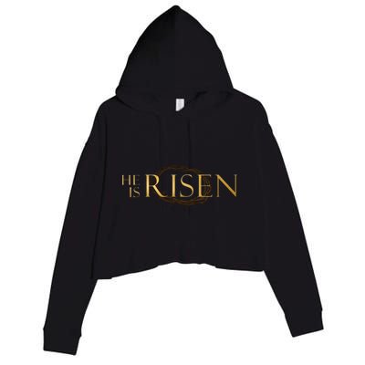 He Is Risen Jesus Christ Easter Crop Fleece Hoodie