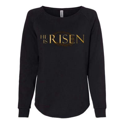 He Is Risen Jesus Christ Easter Womens California Wash Sweatshirt