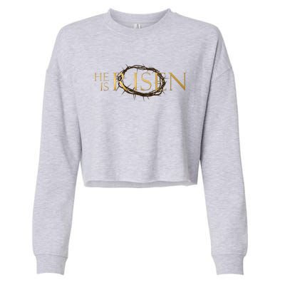 He Is Risen Jesus Christ Easter Cropped Pullover Crew