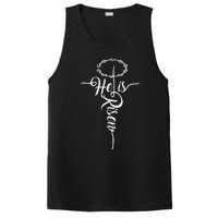 He Is Risen Cross Jesus Religious Easter Day Christians PosiCharge Competitor Tank