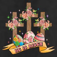 He Is Risen Easter Day Gift Easter Egg Floral Cool Comfort Performance Bucket Hat