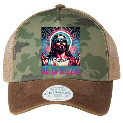 He Is Rizzin Jesus Is Rizzen Legacy Tie Dye Trucker Hat