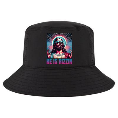 He Is Rizzin Jesus Is Rizzen Cool Comfort Performance Bucket Hat