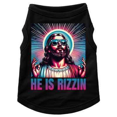 He Is Rizzin Jesus Is Rizzen Doggie Tank